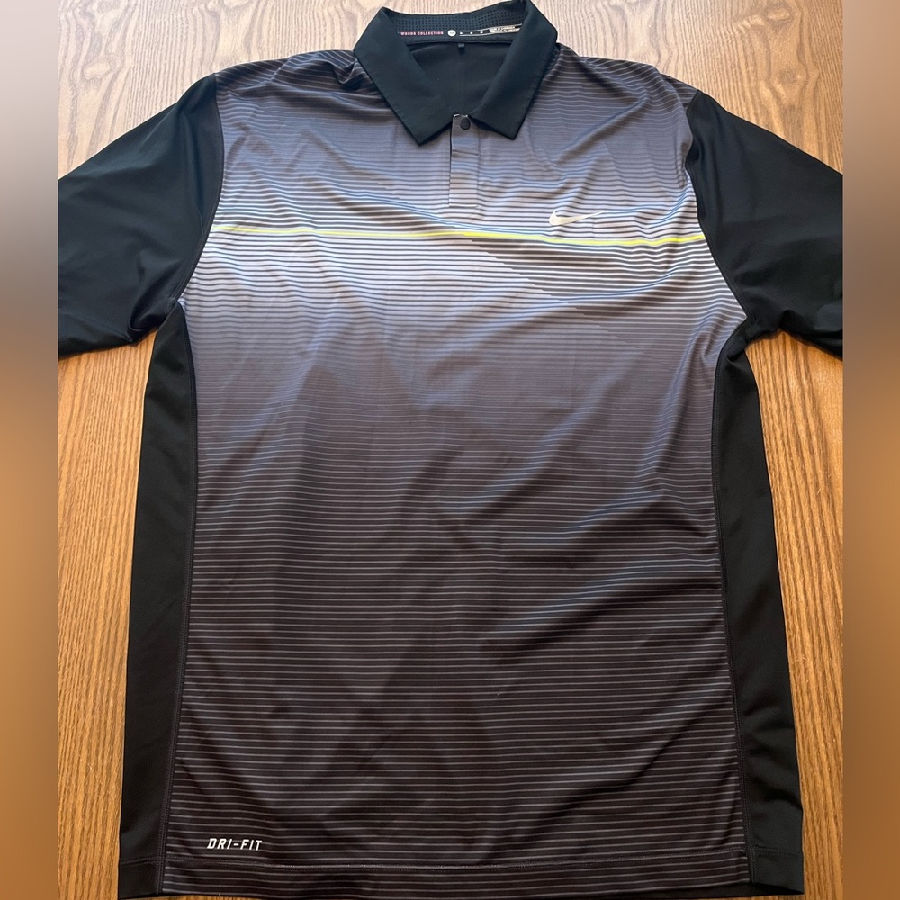 Men's Black Tiger Woods collection size Medium Polo